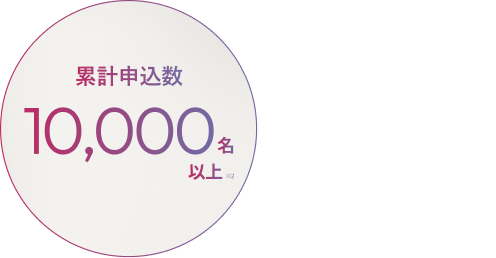 累計申込者 10,000名以上